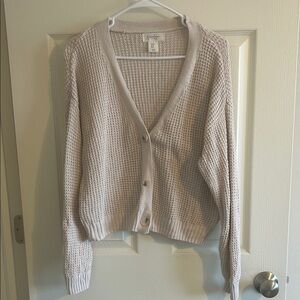 Jessica Simpson Beige Knit Cardigan